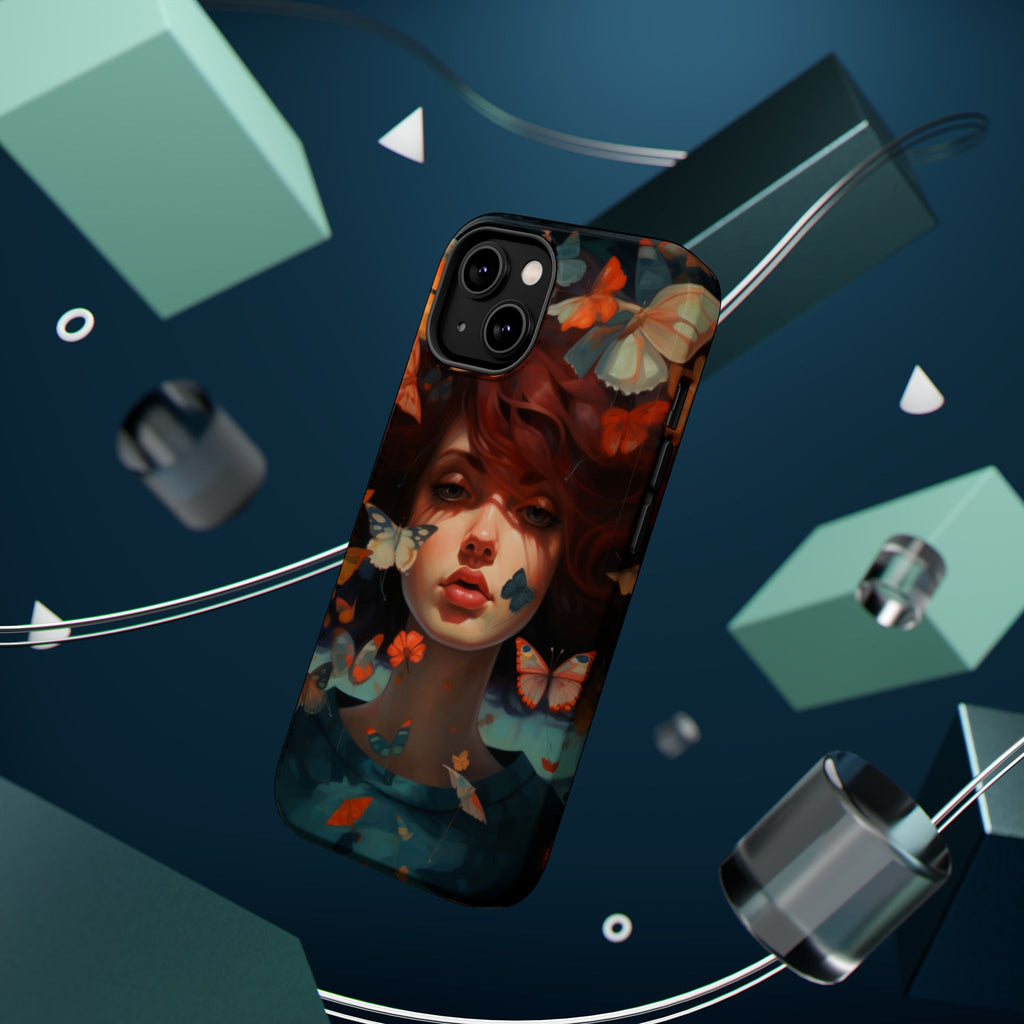 Artistic Butterfly Portrait Phone Case for iPhone & Android — Magnetic Impact-Resistant