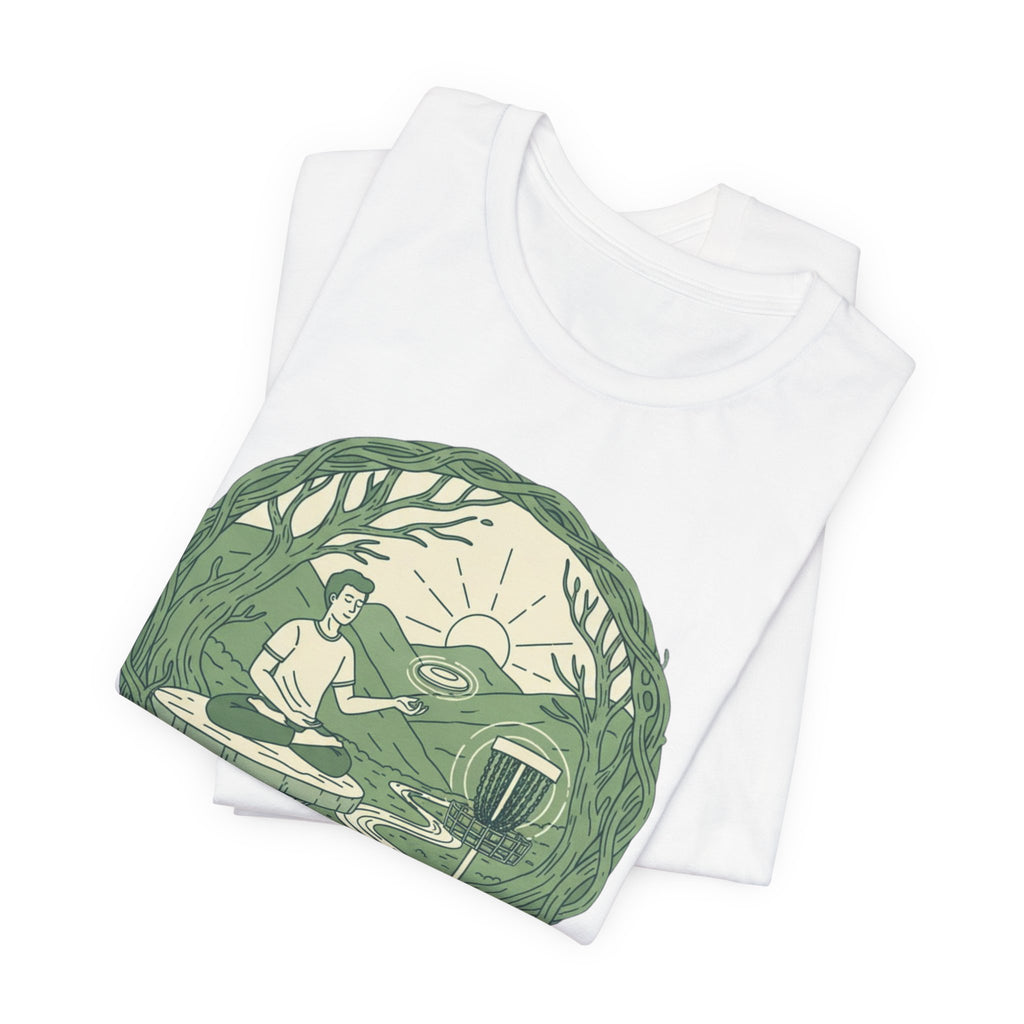 Zen Disc Golf Unisex Tee, Relaxed Fit T-Shirt for Nature Lovers, Gift for Mindfulness Practitioners, Bohemian Vibes, Stoner vibes