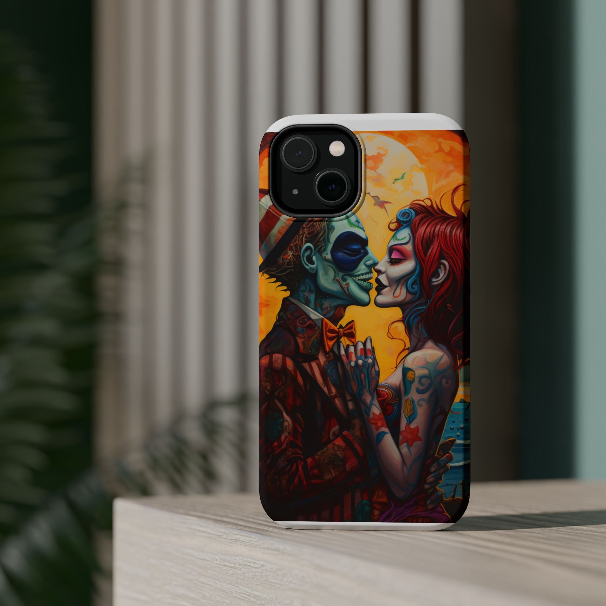Magnetic Phone Cases - Spooky Lovers Art, Halloween Gifts, Unique Phone Covers, Artistic Phone Accessories, Colorful iPhone Cases