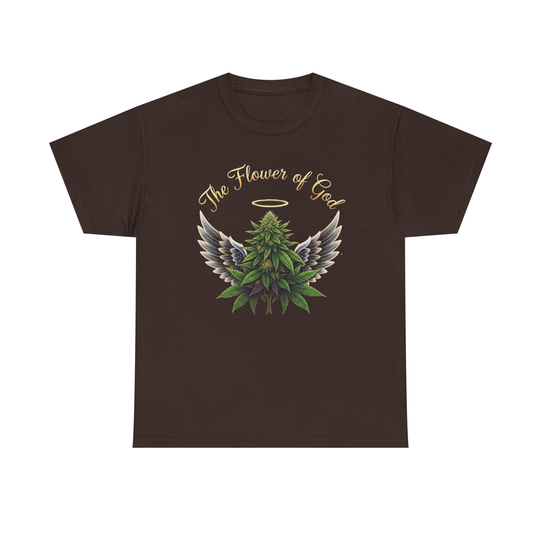 The Flower of God Angel Wings Cannabis Tee — 420 Stoner Graphic T-Shirt