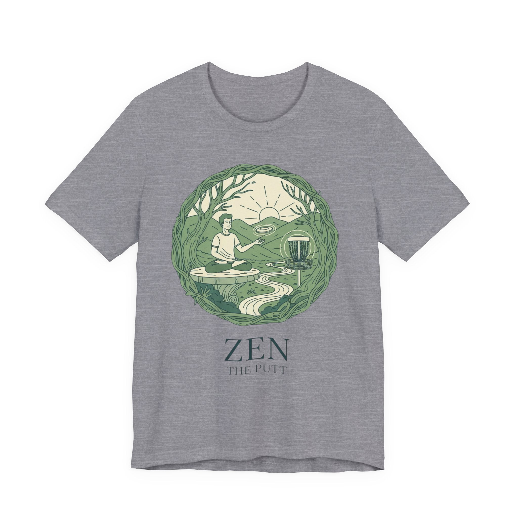 Zen Disc Golf Unisex Tee, Relaxed Fit T-Shirt for Nature Lovers, Gift for Mindfulness Practitioners, Bohemian Vibes, Stoner vibes