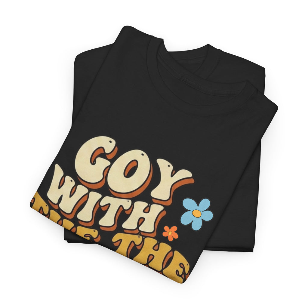 Goy With The Flow--Retro Flower Graphic Tee