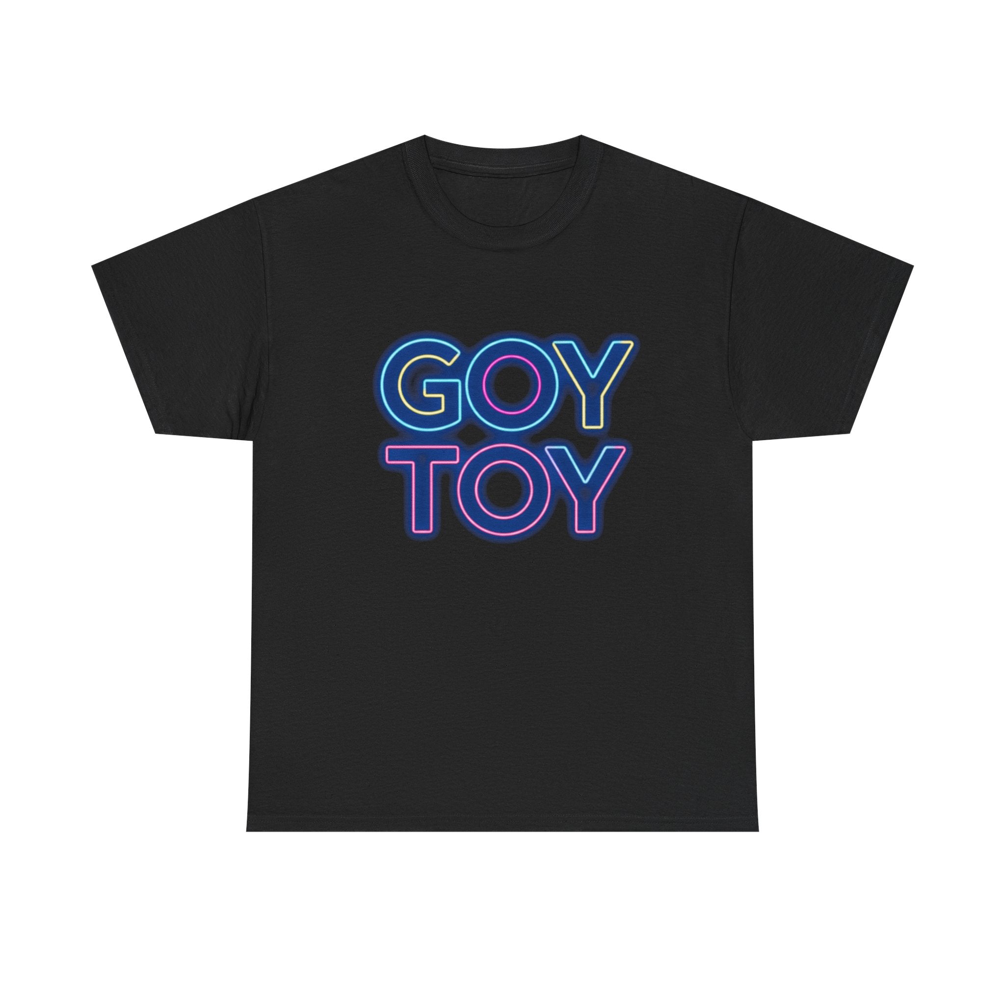 Goy Toy neon text Tee | retro neon typography shirt