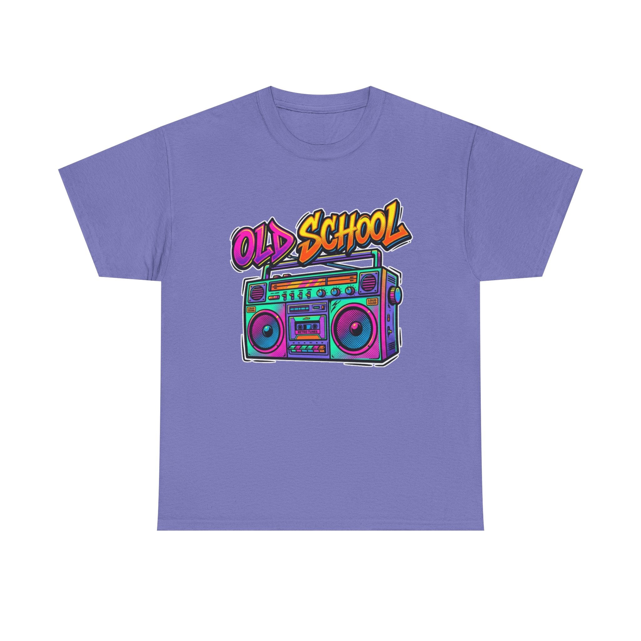 Old School Boombox Tee — Retro 80s Vintage Radio Graphic T-Shirt