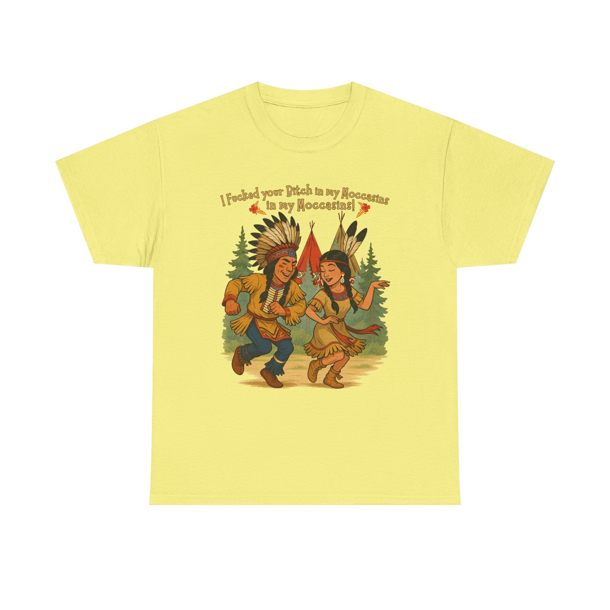 Vintage Native American Couple Dancing T-Shirt | Retro Campfire Illustration, Raunchy comedy IYKYK