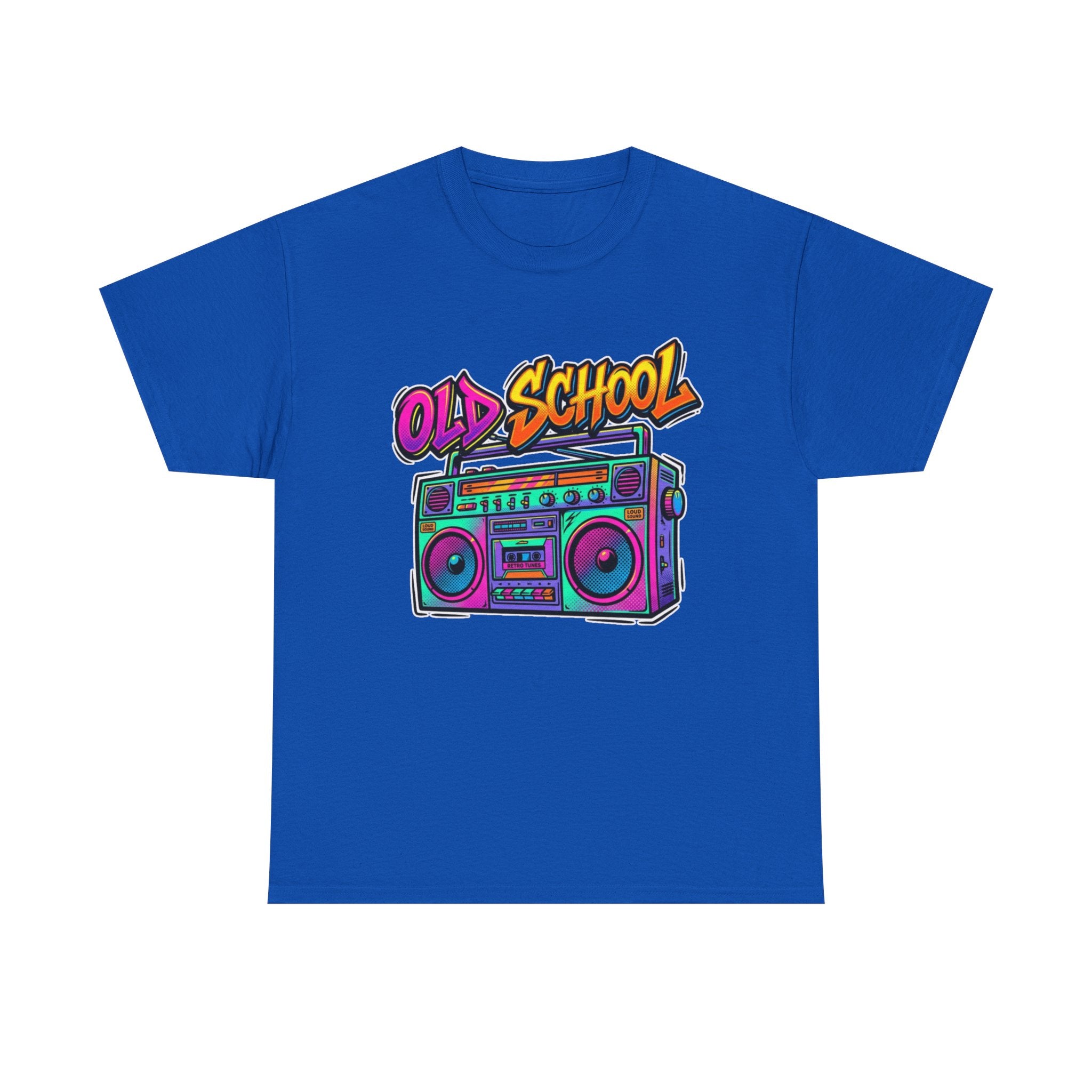 Old School Boombox Tee — Retro 80s Vintage Radio Graphic T-Shirt