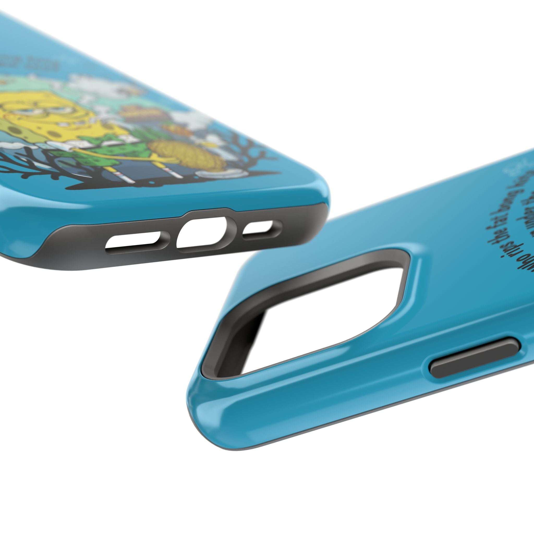 Cartoon Sponge Character with Surfboard & Beach Bong Art- Magnetic Impact-Resistant Phone Case for iPhone & Android