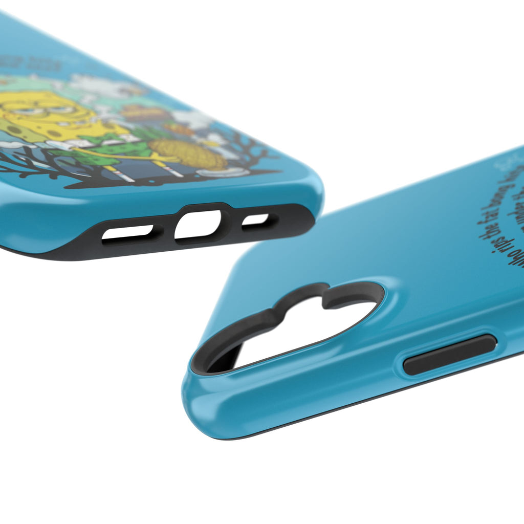 Cartoon Sponge Character with Surfboard & Beach Bong Art- Magnetic Impact-Resistant Phone Case for iPhone & Android
