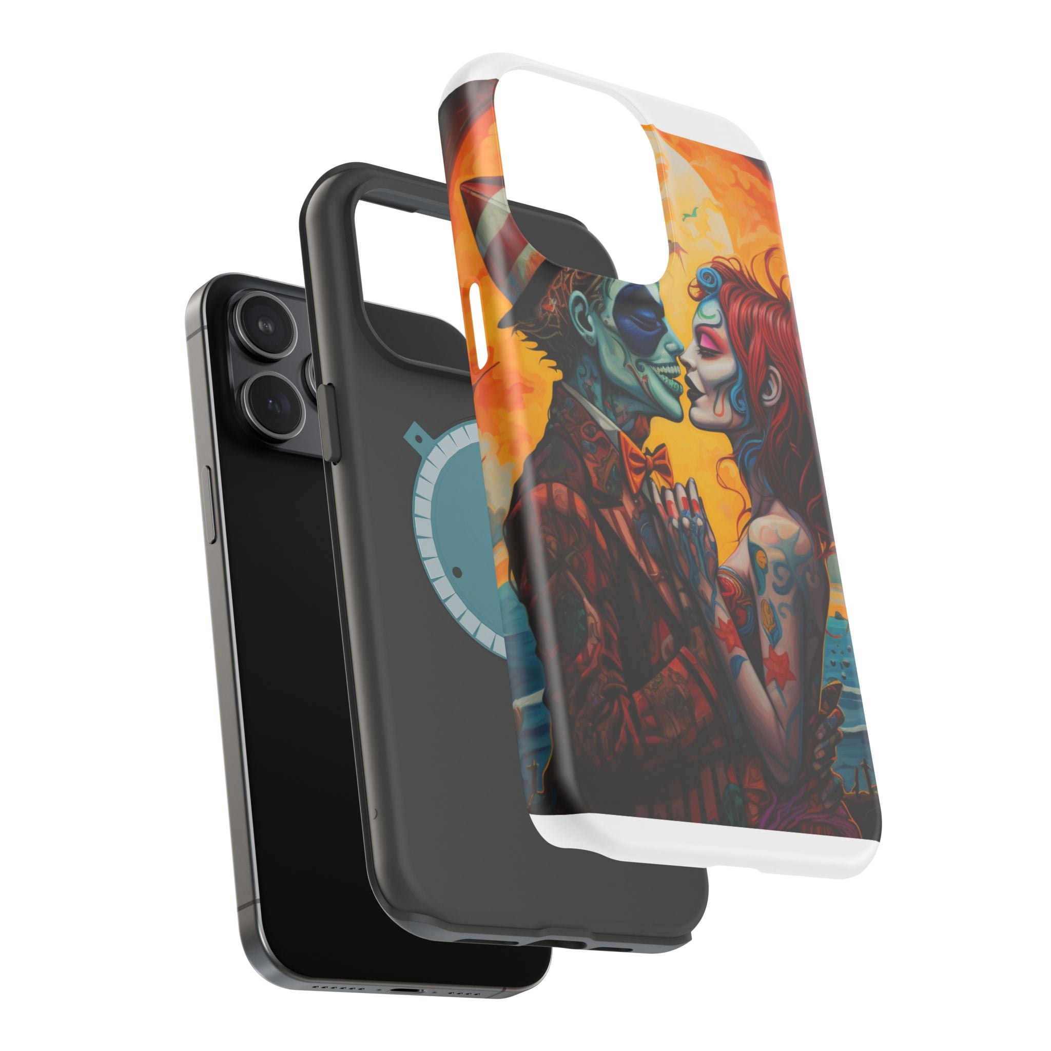 Magnetic Phone Cases - Spooky Lovers Art, Halloween Gifts, Unique Phone Covers, Artistic Phone Accessories, Colorful iPhone Cases