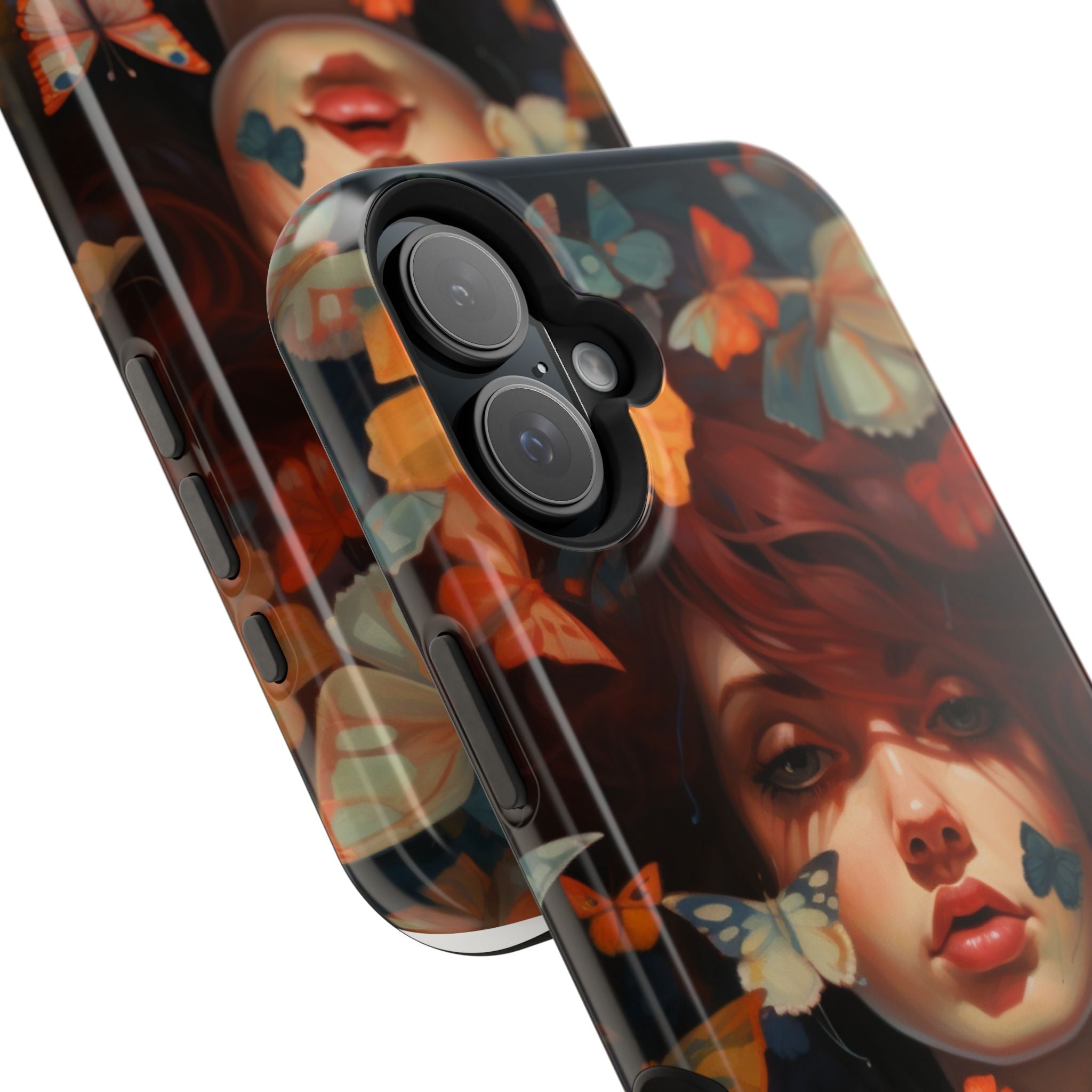 Artistic Butterfly Portrait Phone Case for iPhone & Android — Magnetic Impact-Resistant