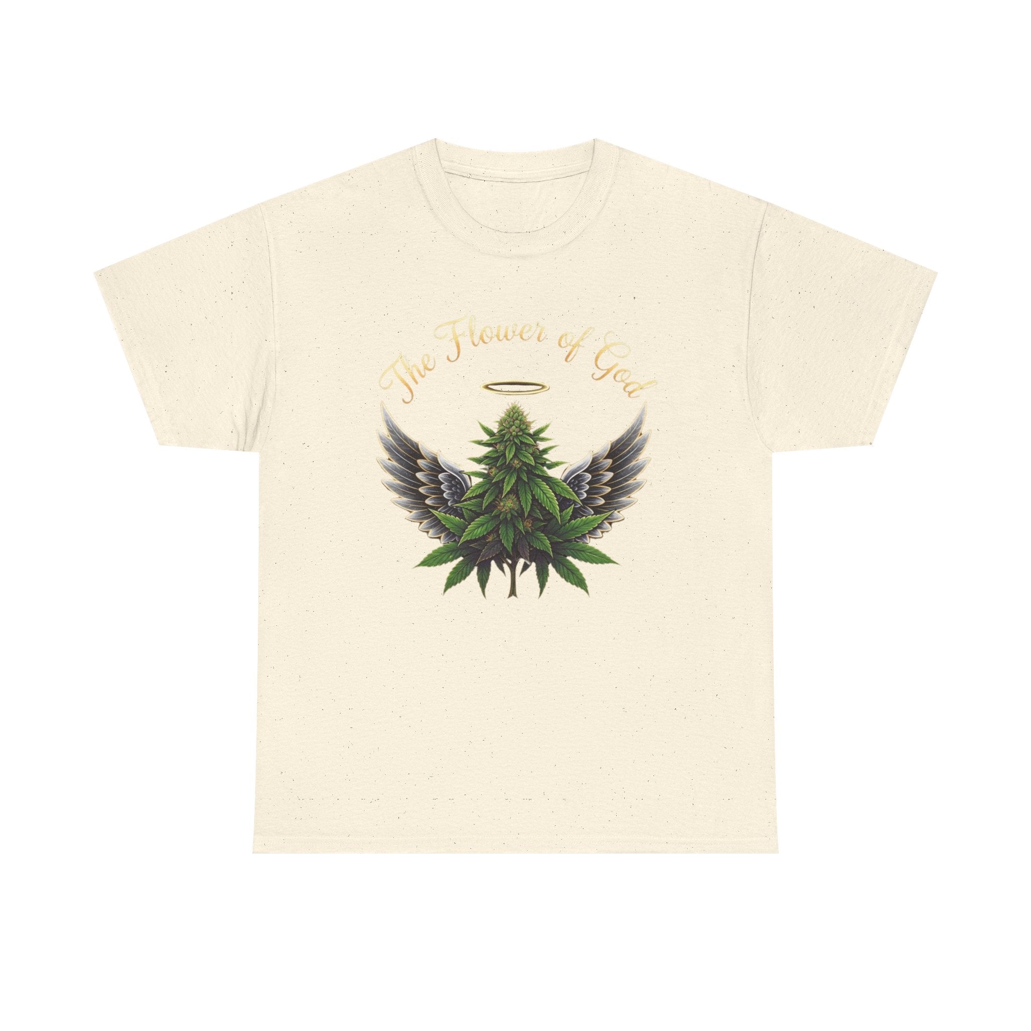 The Flower of God Angel Wings Cannabis Tee — 420 Stoner Graphic T-Shirt