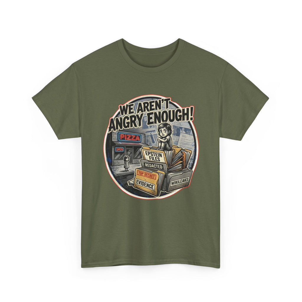 Protest Pizza Box Conspiracy Save the Children T-Shirt | Vintage Riot Art