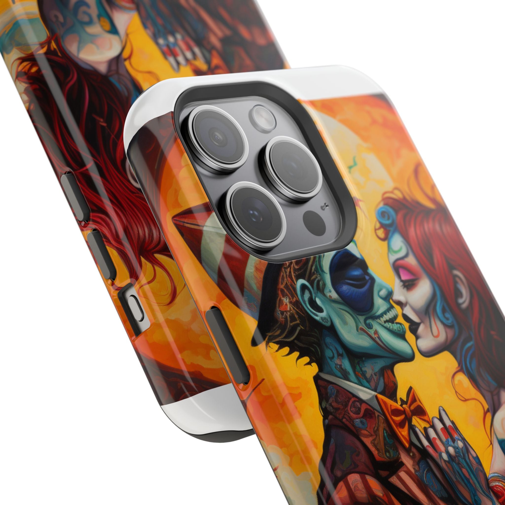 Magnetic Phone Cases - Spooky Lovers Art, Halloween Gifts, Unique Phone Covers, Artistic Phone Accessories, Colorful iPhone Cases