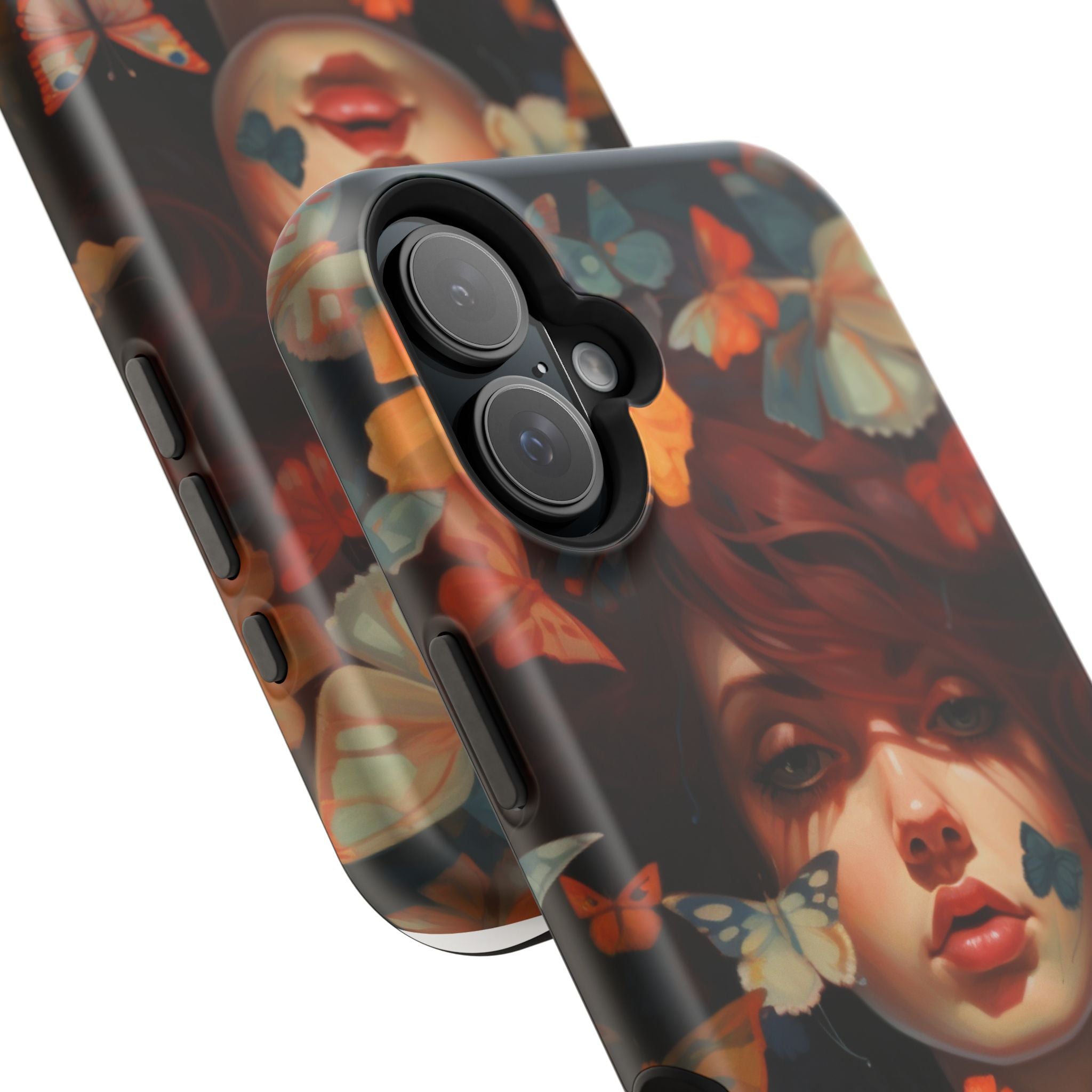 Artistic Butterfly Portrait Phone Case for iPhone & Android — Magnetic Impact-Resistant