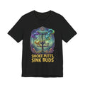 Smoke Putts Disc Golf T-Shirt, Stoner 420 Graphic Tee, Unisex Jersey Short Sleeve Tee for Smokers, , Gift for Stoners, Weed Frolph,