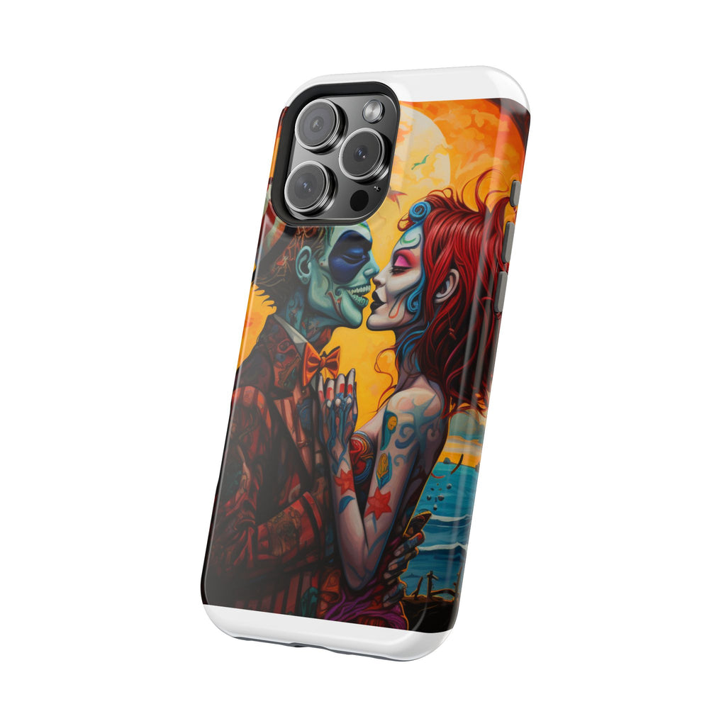 Magnetic Phone Cases - Spooky Lovers Art, Halloween Gifts, Unique Phone Covers, Artistic Phone Accessories, Colorful iPhone Cases