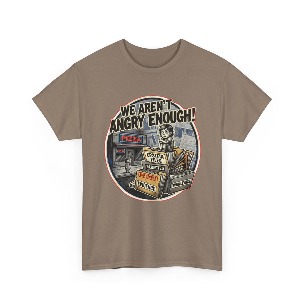 Protest Pizza Box Conspiracy Save the Children T-Shirt | Vintage Riot Art