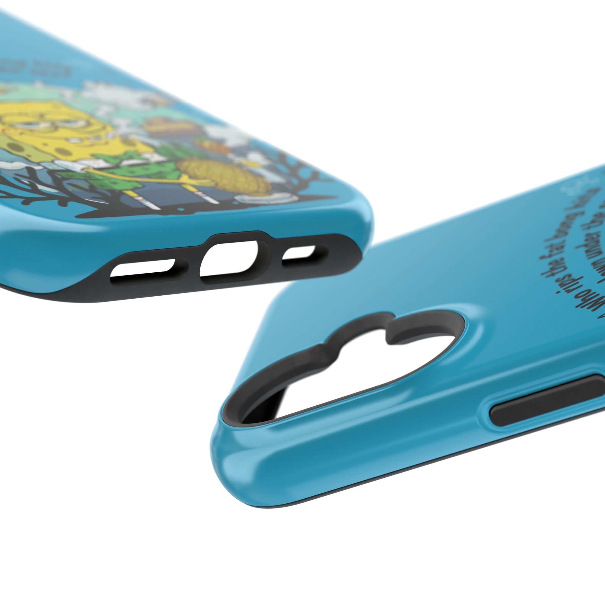 Cartoon Sponge Character with Surfboard & Beach Bong Art- Magnetic Impact-Resistant Phone Case for iPhone & Android