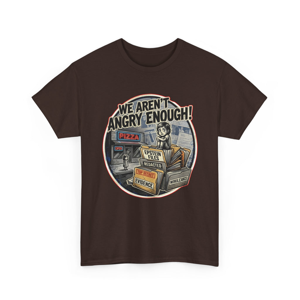 Protest Pizza Box Conspiracy Save the Children T-Shirt | Vintage Riot Art