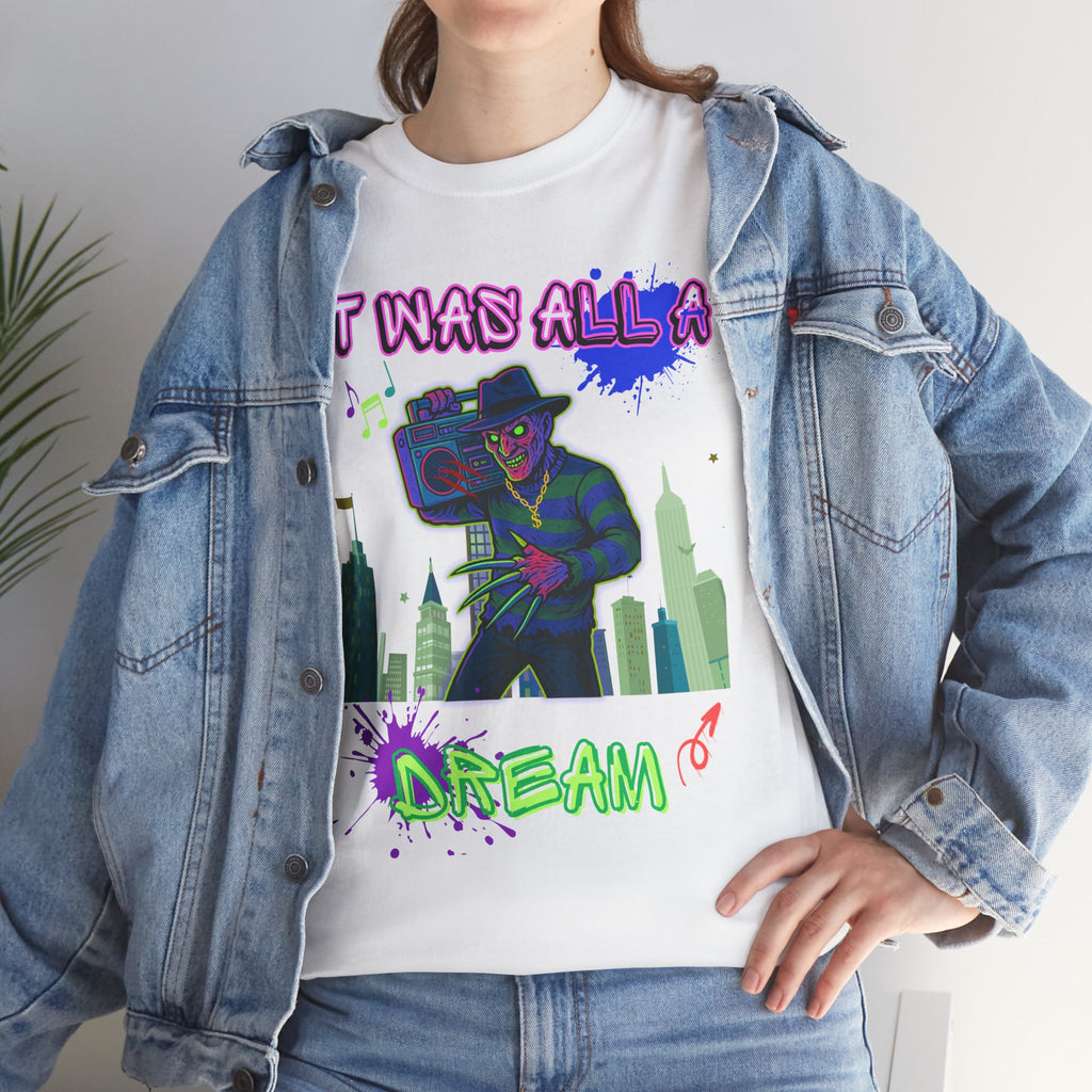 It Was All A Dream Unisex Heavy Cotton Tee - Streetwear, Graphic Tee, Hip Hop Fashion, Casual Wear, Gift Ideas