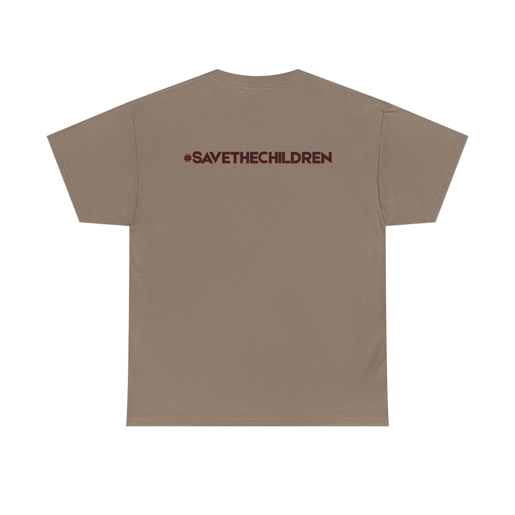 Protest Pizza Box Conspiracy Save the Children T-Shirt | Vintage Riot Art