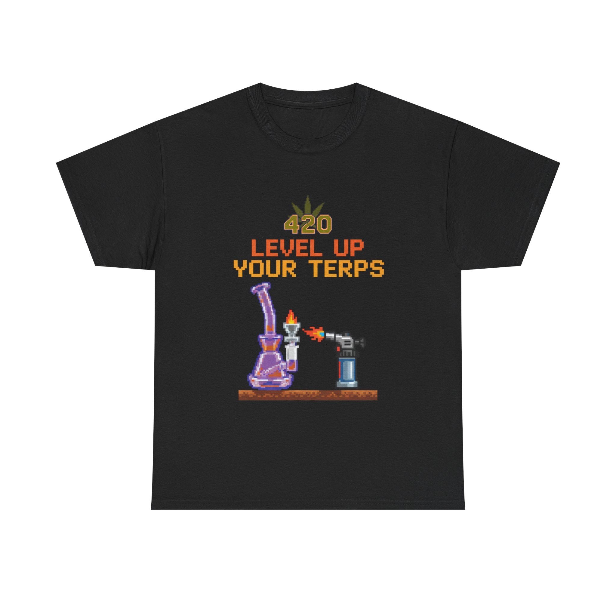 420 Level Up Your Terps Dab Rig Tee | 8-Bit Stoner Gamer Nostalgia