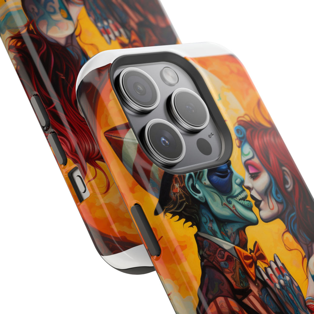 Magnetic Phone Cases - Spooky Lovers Art, Halloween Gifts, Unique Phone Covers, Artistic Phone Accessories, Colorful iPhone Cases