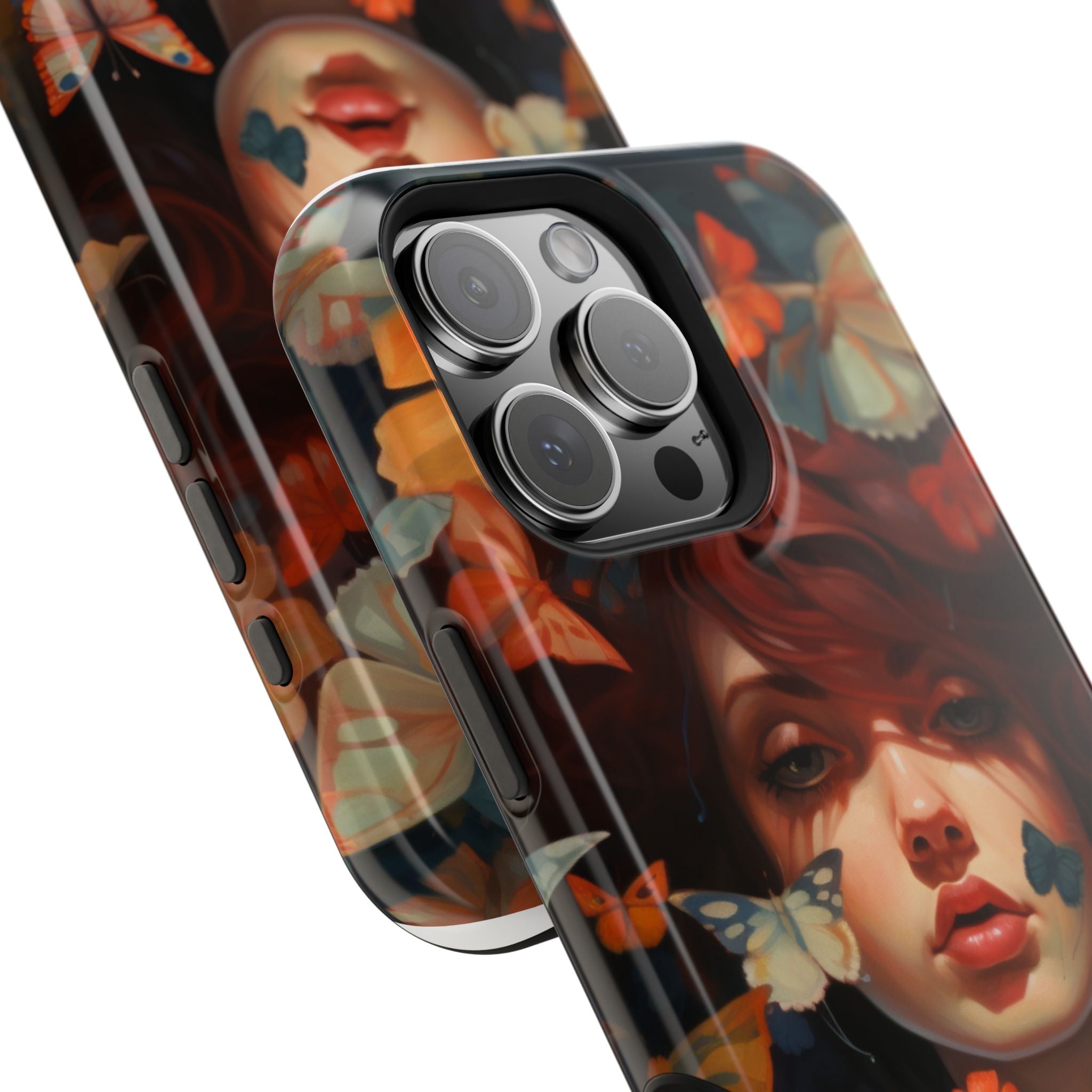 Artistic Butterfly Portrait Phone Case for iPhone & Android — Magnetic Impact-Resistant
