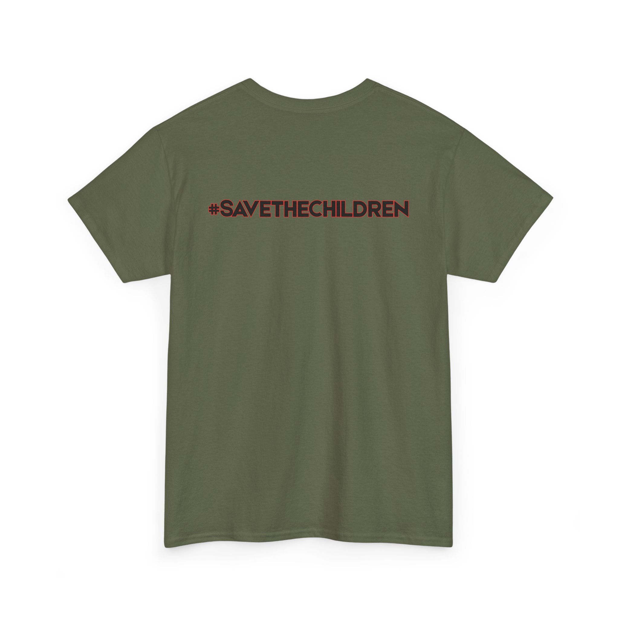 Protest Pizza Box Conspiracy Save the Children T-Shirt | Vintage Riot Art