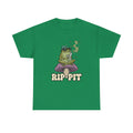 RIP-PIT Frog Smoking Pipe Tee | Chill Cartoon Graphic T-Shirt