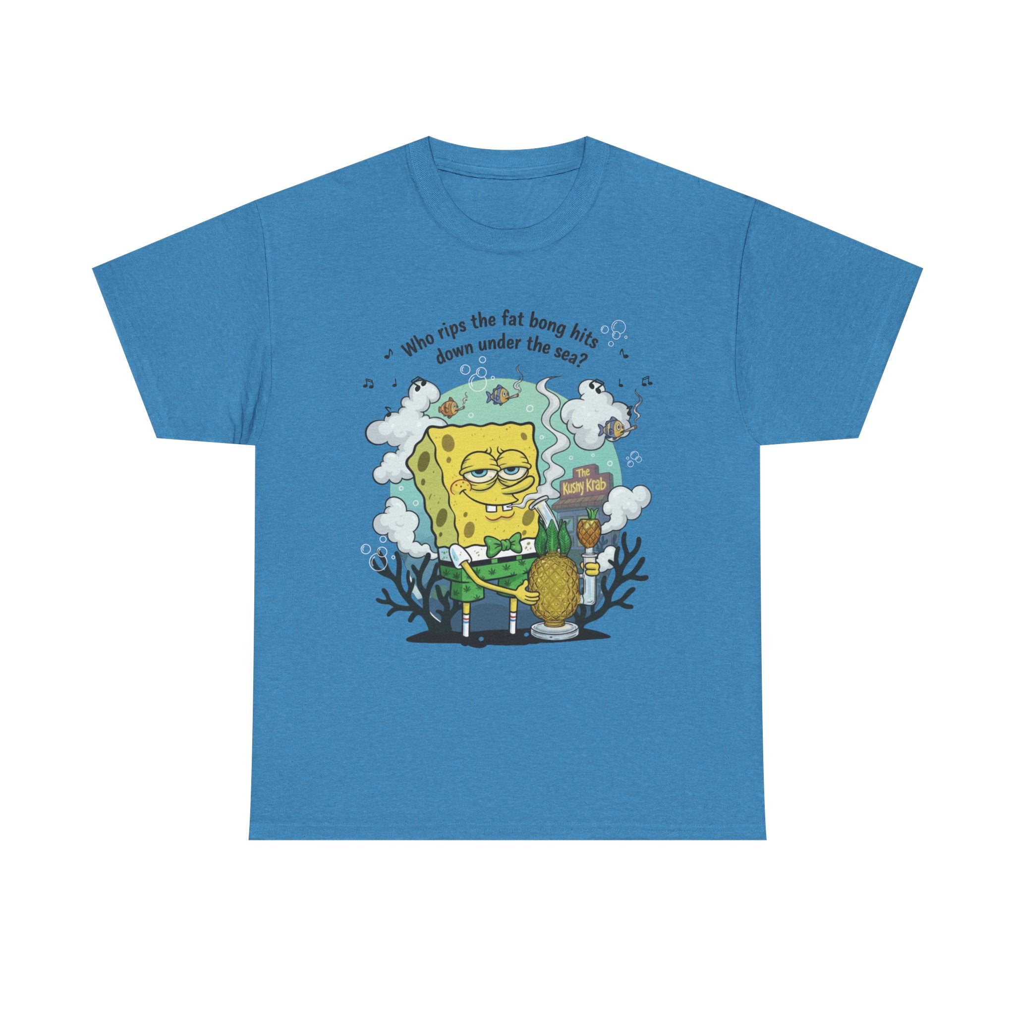 Nostalgic Cartoon Underwater Stoner Pineapple Tee, 420 Humor, Gift for Stoners