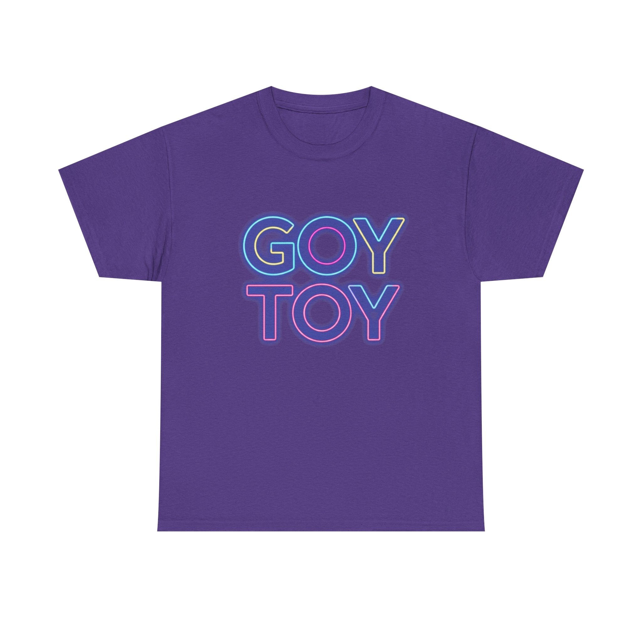 Goy Toy neon text Tee | retro neon typography shirt