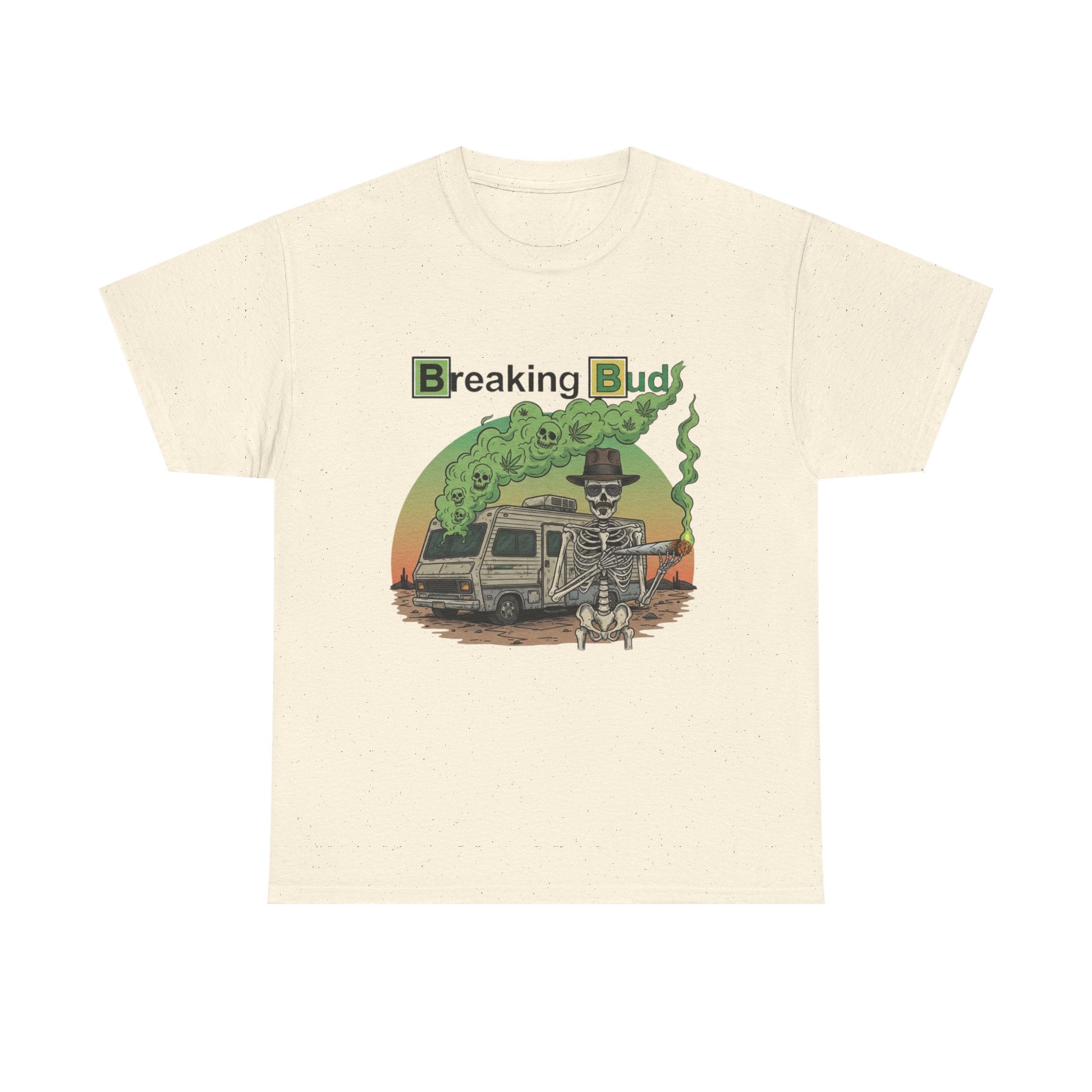 Breaking Buds Stoner Unisex Heavy Cotton Tee, Unique Casual Shirt, Perfect Gift for Fans, Festival Wear, Halloween Theme, 420