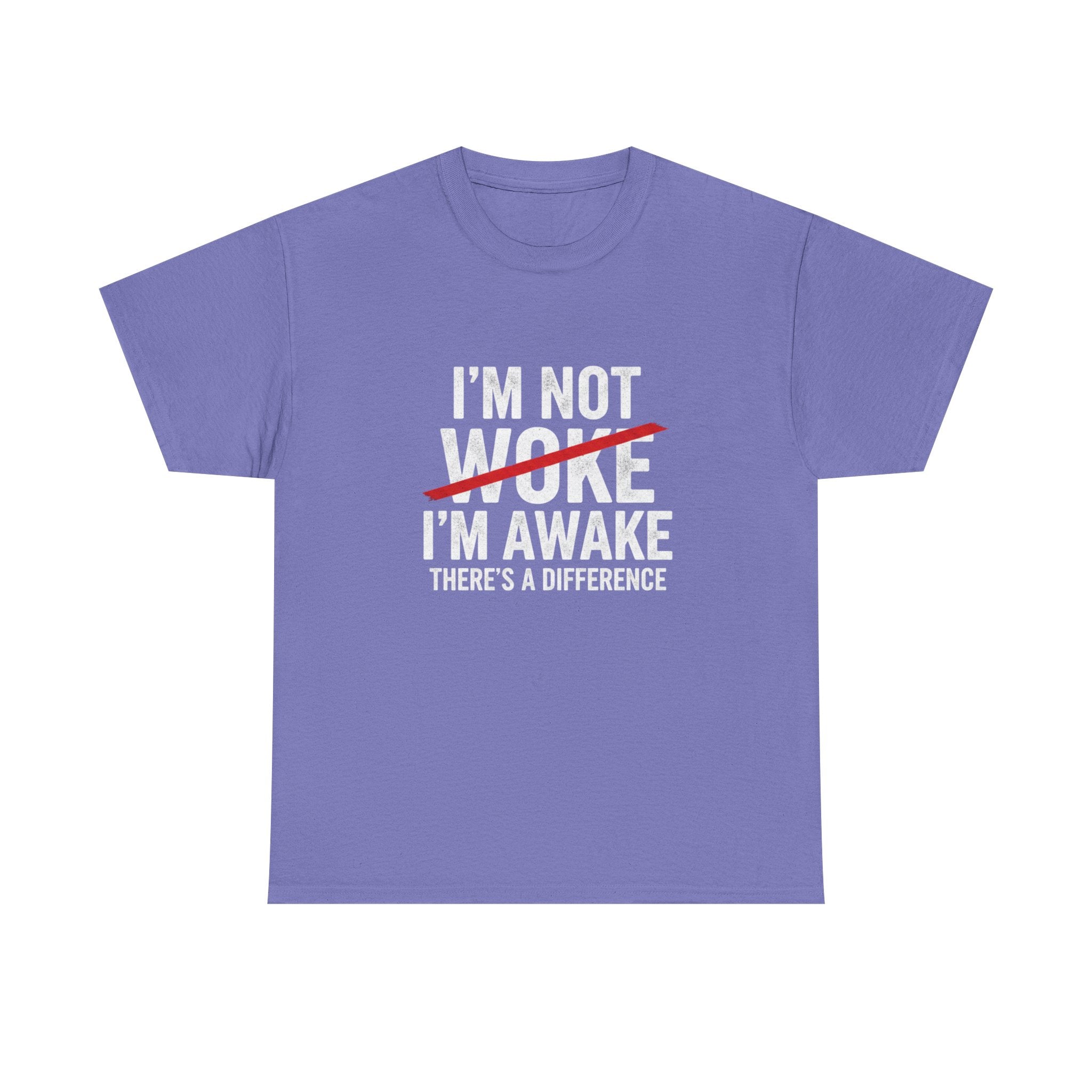 I'm not Woke, I'm Awake T Shirt, Question the narrative graphic Tee, Free Thinker Statement Shirt