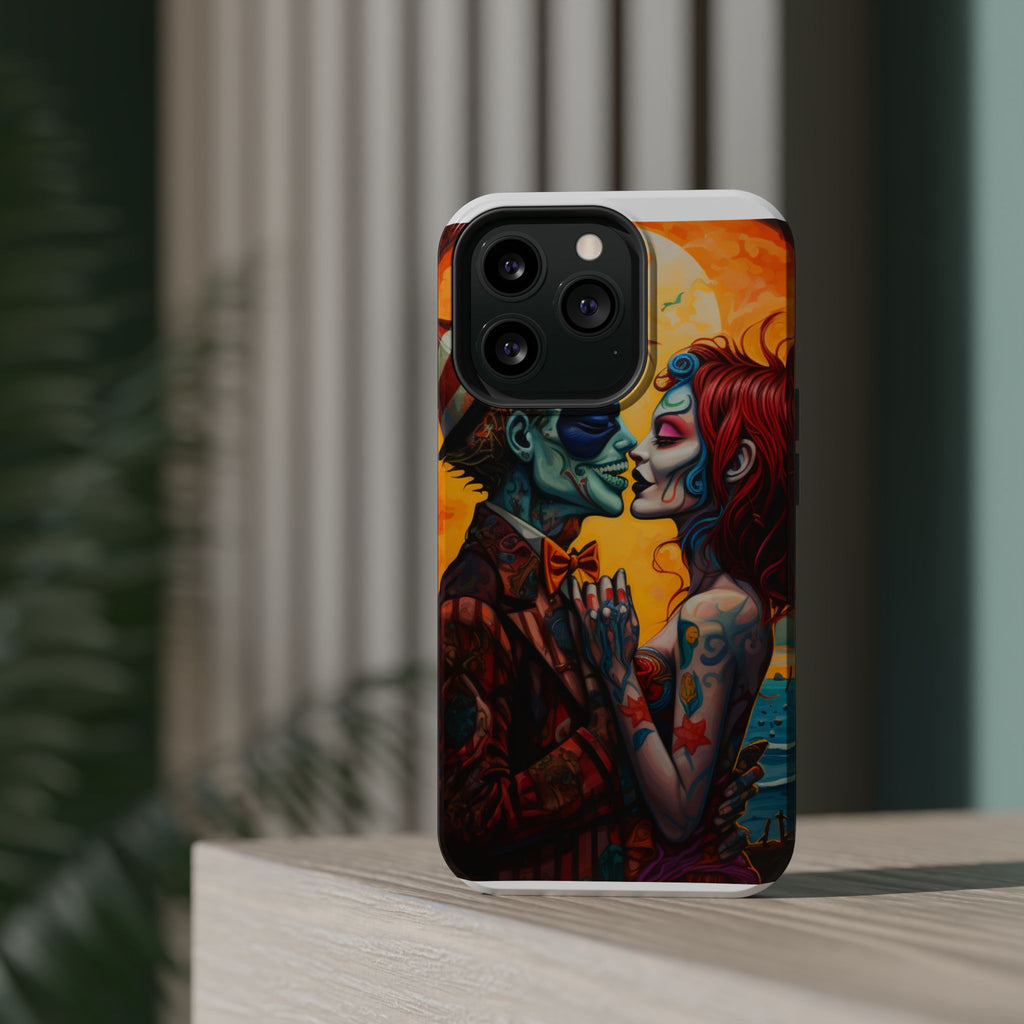 Magnetic Phone Cases - Spooky Lovers Art, Halloween Gifts, Unique Phone Covers, Artistic Phone Accessories, Colorful iPhone Cases
