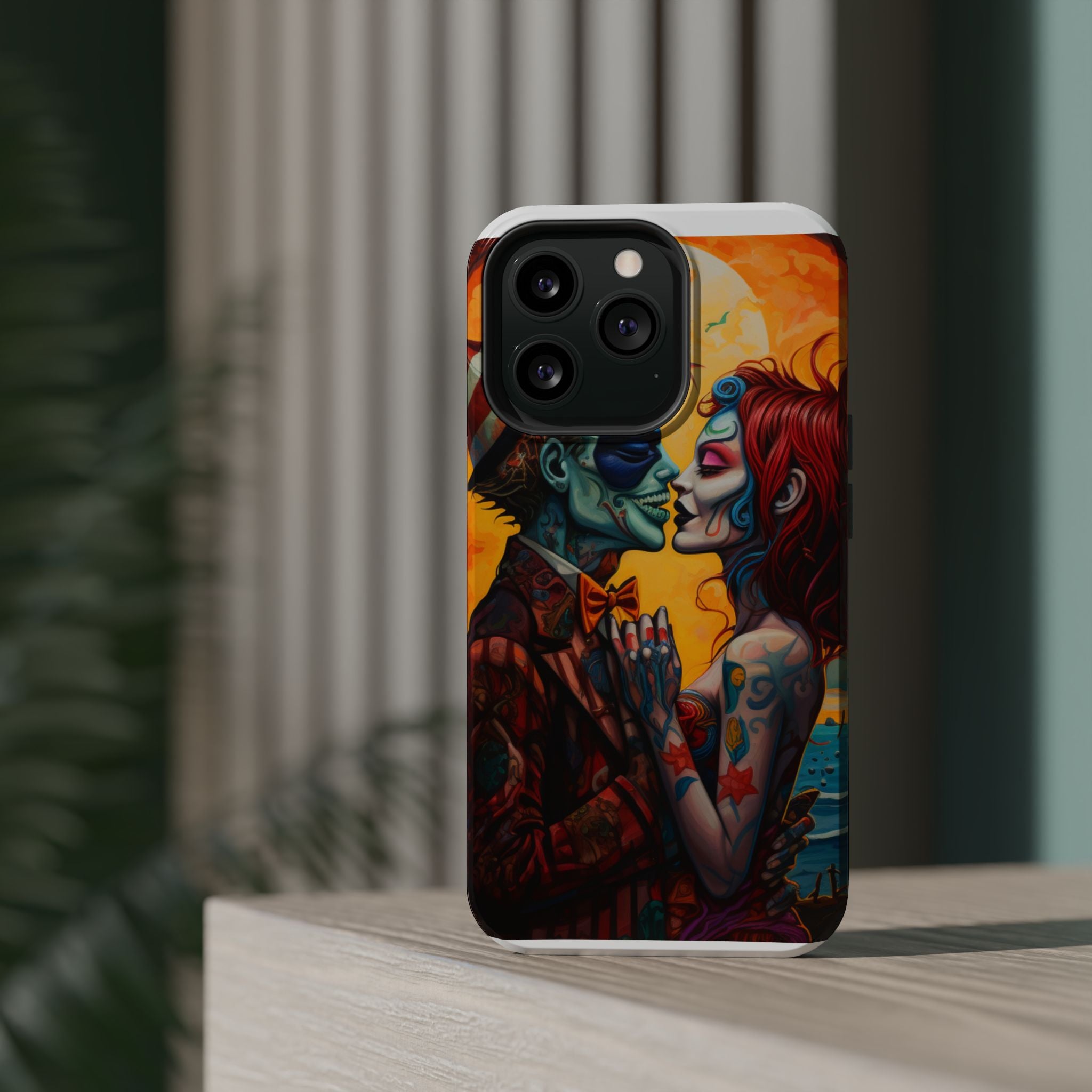 Magnetic Phone Cases - Spooky Lovers Art, Halloween Gifts, Unique Phone Covers, Artistic Phone Accessories, Colorful iPhone Cases