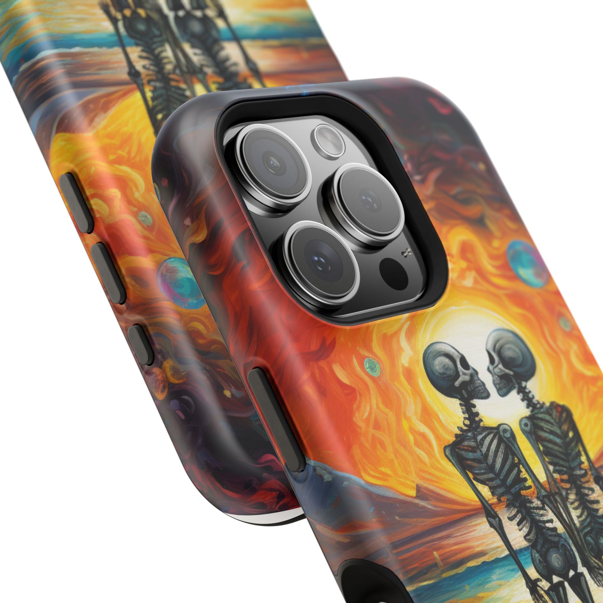 Skeleton Couple Sunset Phone Case | Magnetic Impact-Resistant Case