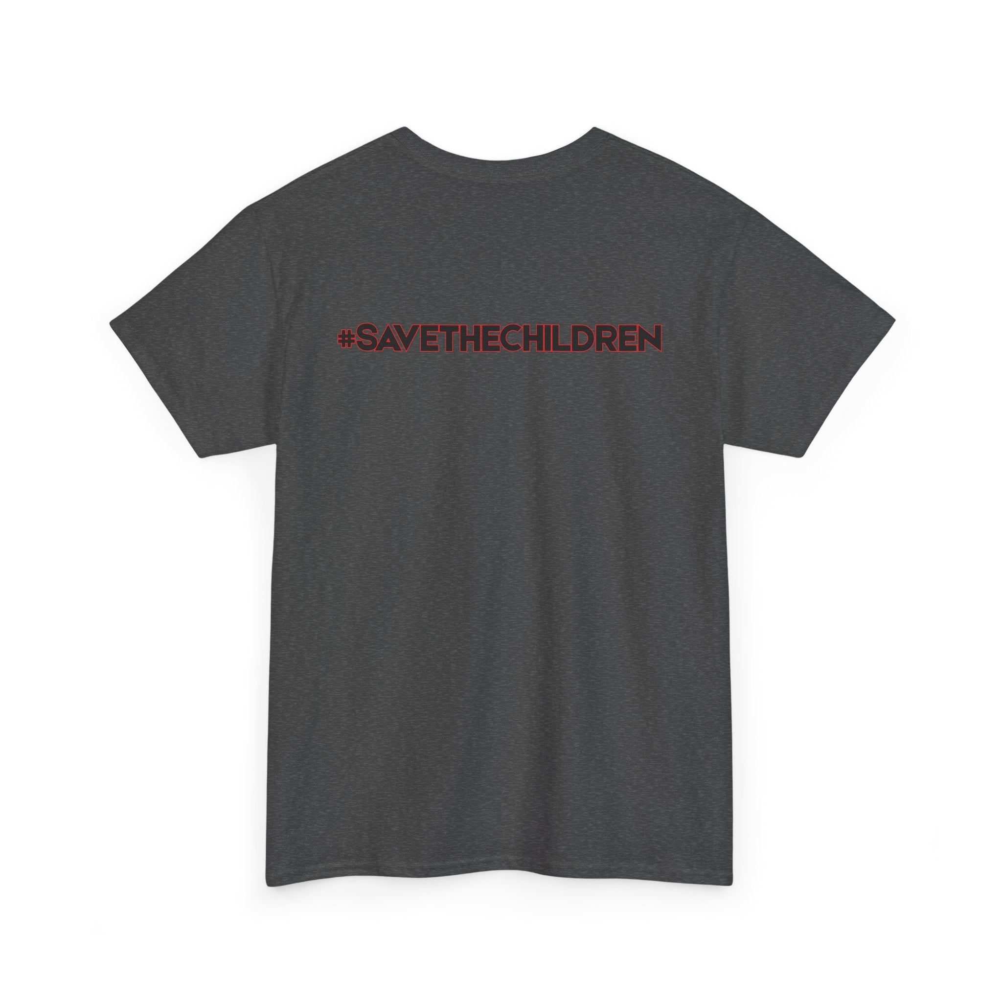 Protest Pizza Box Conspiracy Save the Children T-Shirt | Vintage Riot Art