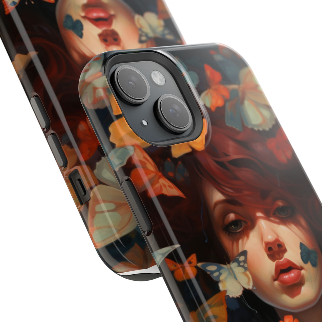 Artistic Butterfly Portrait Phone Case for iPhone & Android — Magnetic Impact-Resistant