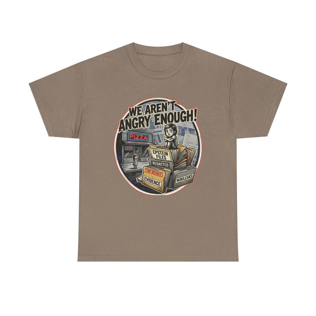 Protest Pizza Box Conspiracy Save the Children T-Shirt | Vintage Riot Art