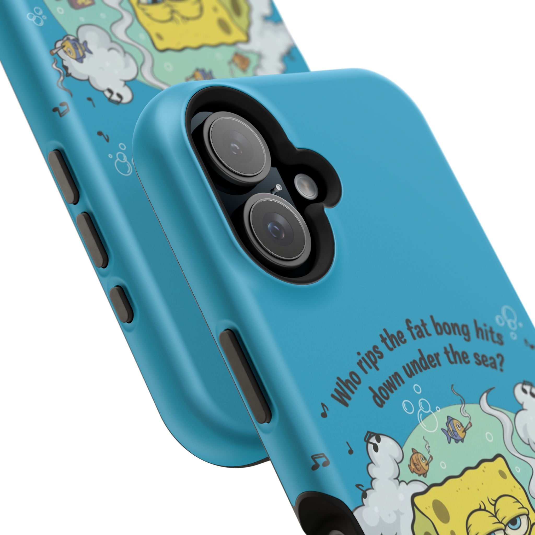 Cartoon Sponge Character with Surfboard & Beach Bong Art- Magnetic Impact-Resistant Phone Case for iPhone & Android