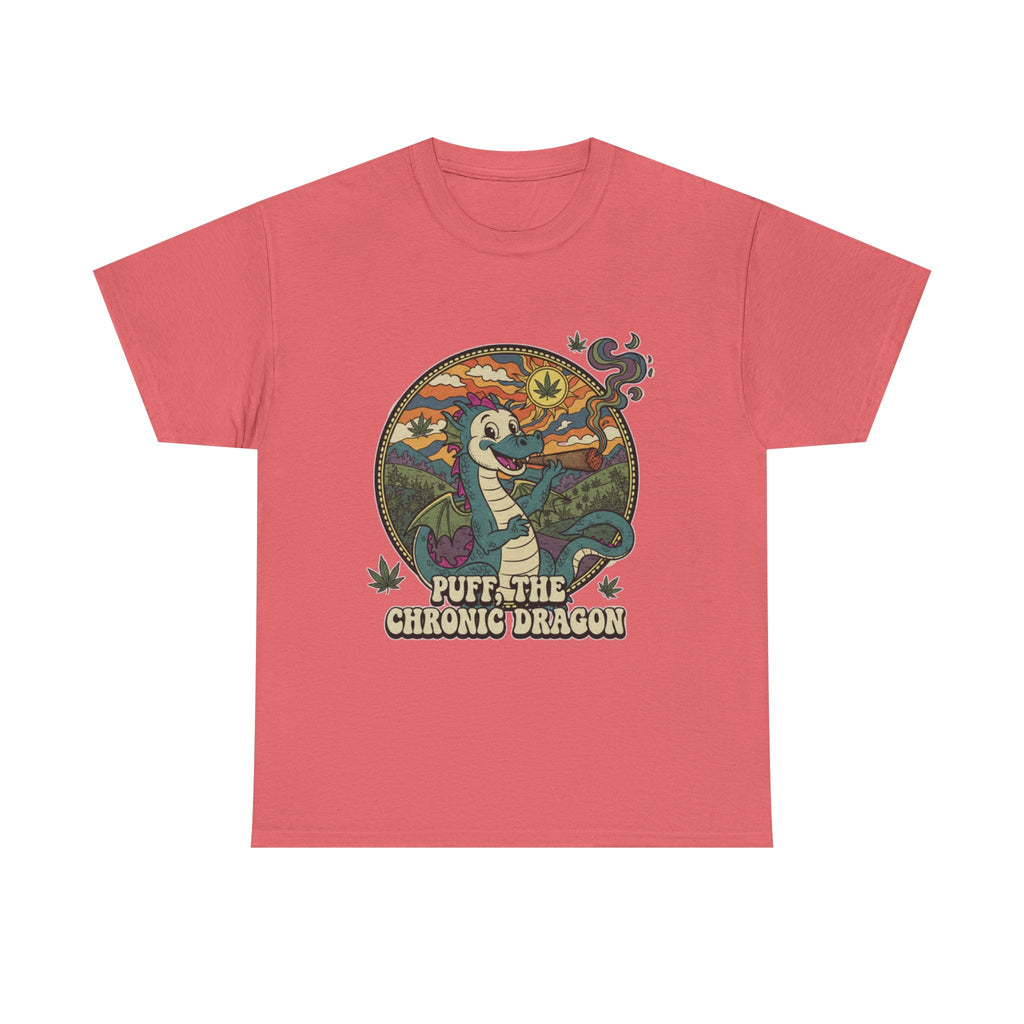 Puff the Chronic Dragon Tee | Retro Dragon Smoking 420 Design