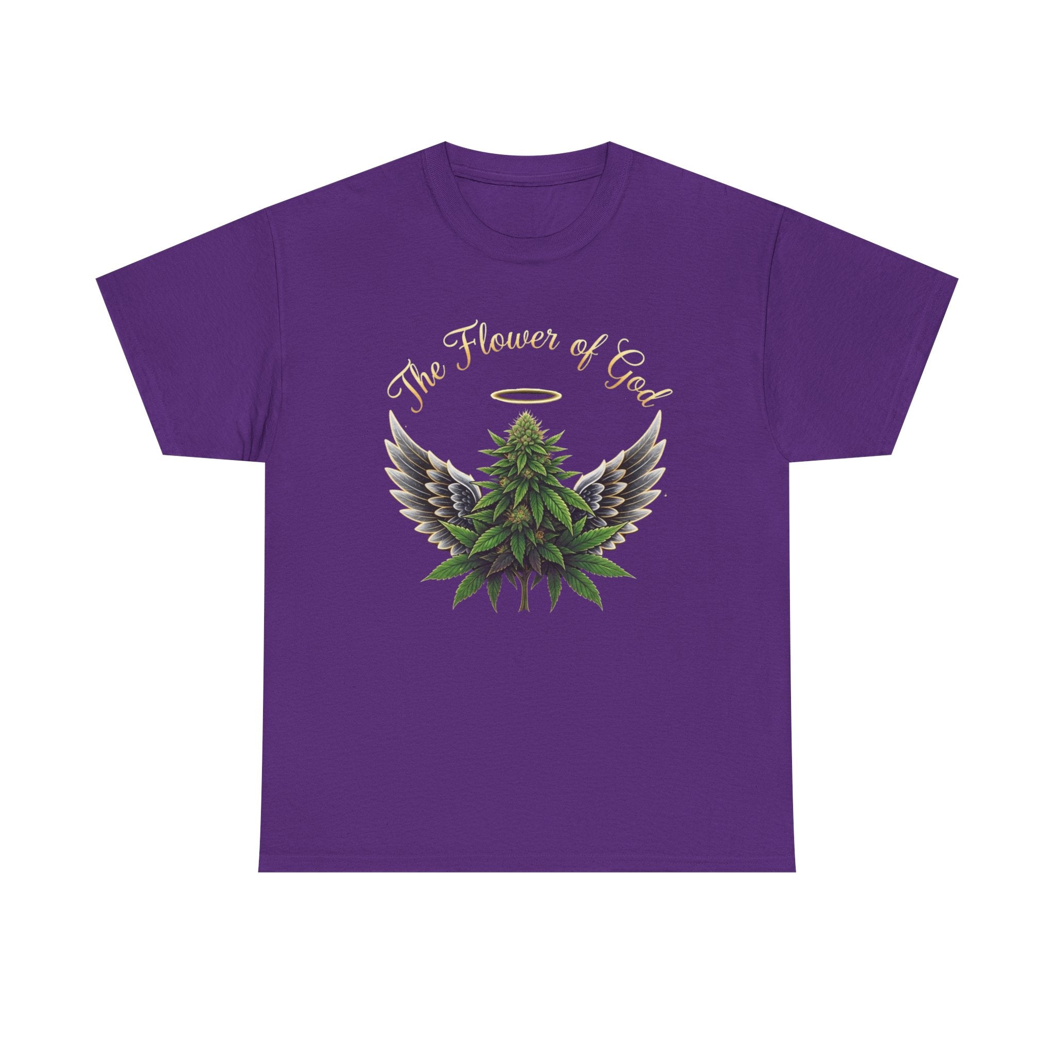 The Flower of God Angel Wings Cannabis Tee — 420 Stoner Graphic T-Shirt