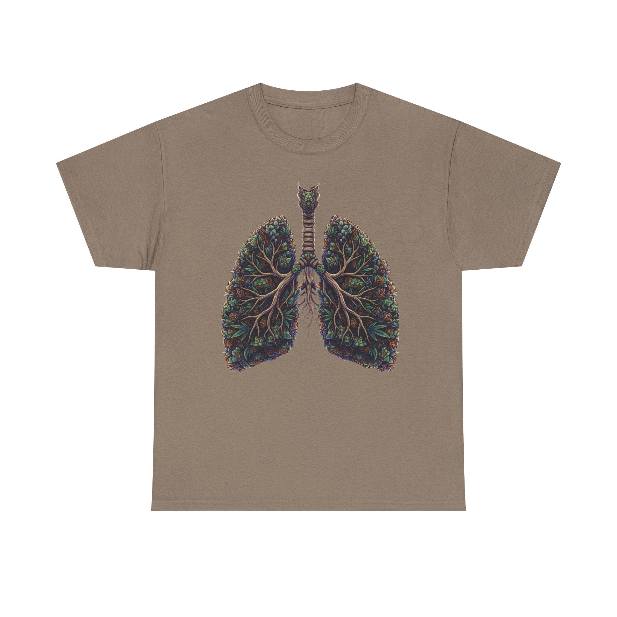 420 Lungs Illustration Tee | Botanical Respiratory Anatomy Shirt
