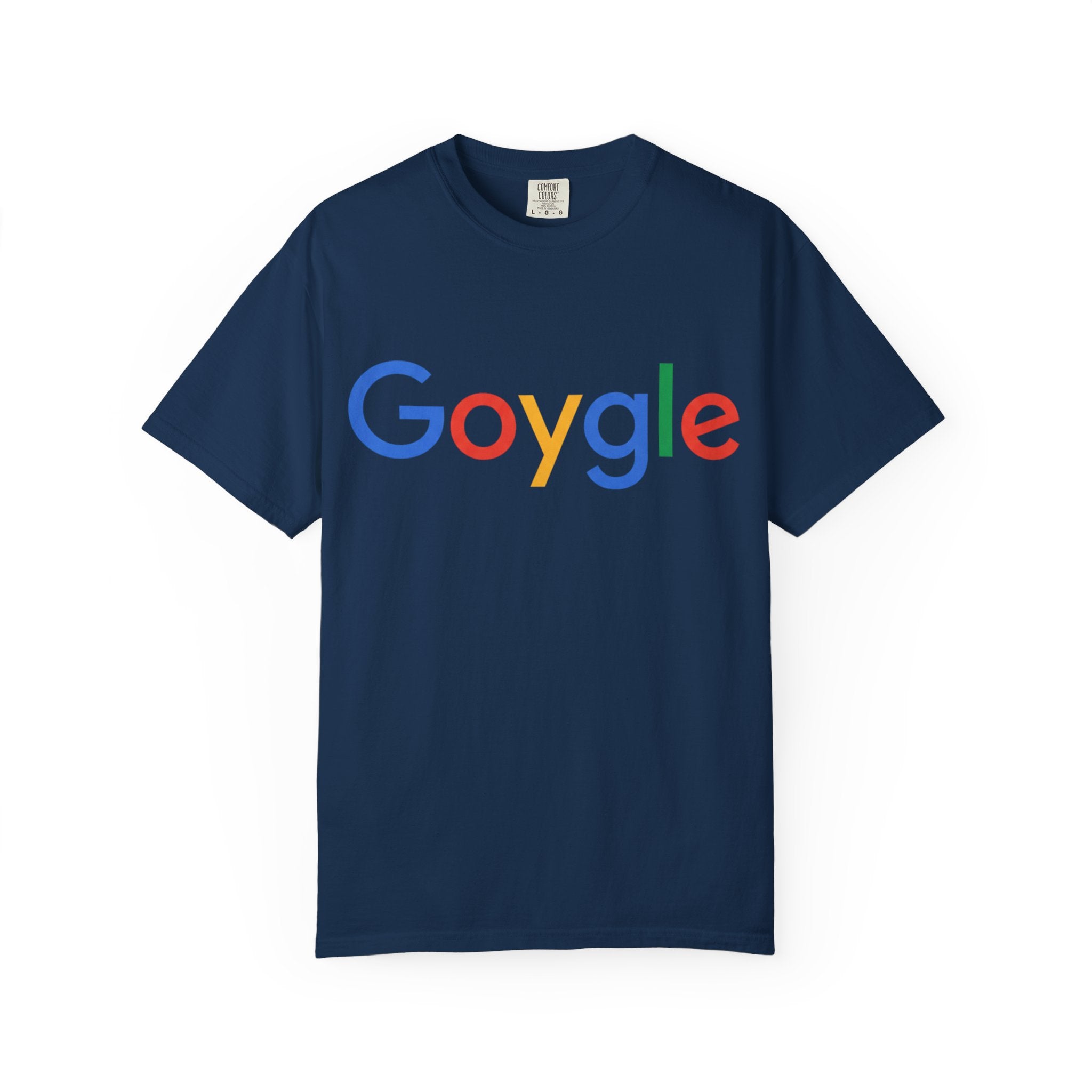 Goygle logo parody T-shirt | Logo parody tee, yellow graphic shirt