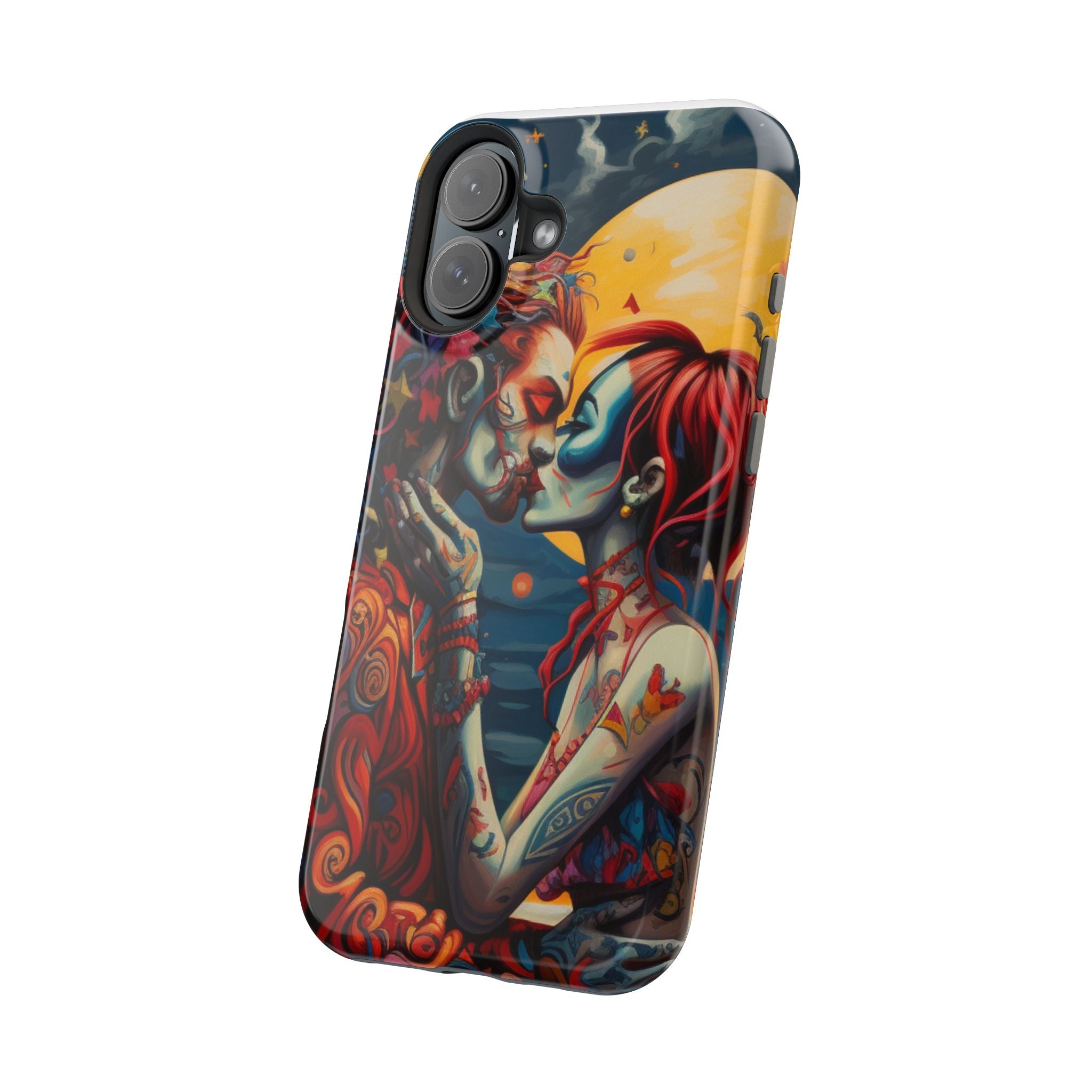 Day of the Dead Romantic Skull Couple Magnetic Impact-Resistant Phone Case for iPhone and Android