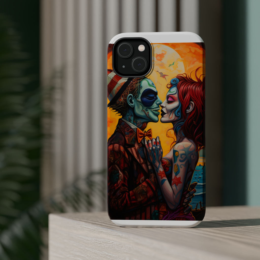 Magnetic Phone Cases - Spooky Lovers Art, Halloween Gifts, Unique Phone Covers, Artistic Phone Accessories, Colorful iPhone Cases