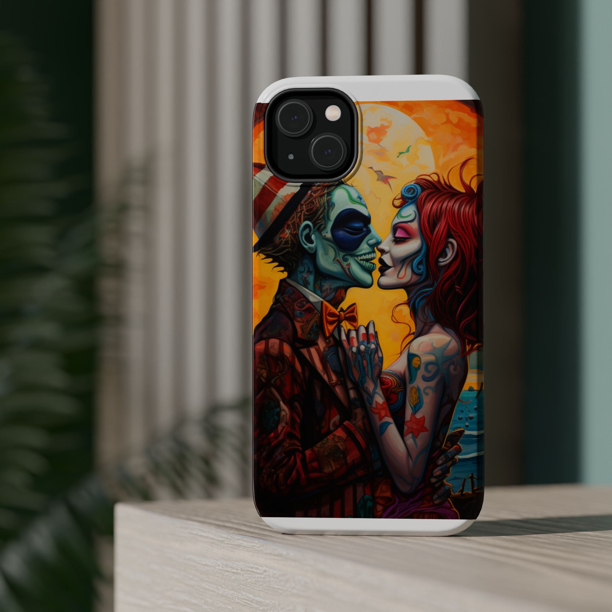 Magnetic Phone Cases - Spooky Lovers Art, Halloween Gifts, Unique Phone Covers, Artistic Phone Accessories, Colorful iPhone Cases