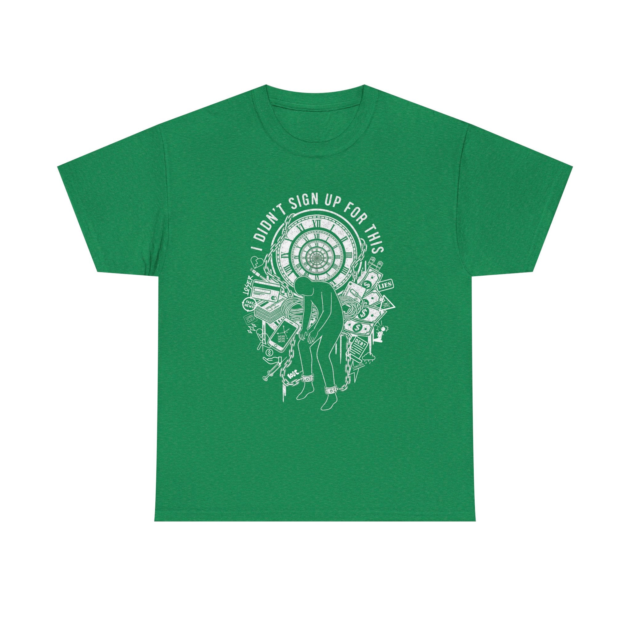 I Didnt Sign Up For This T Shirt Surreal Burnout Drowning Figure Existential Graphic Tee