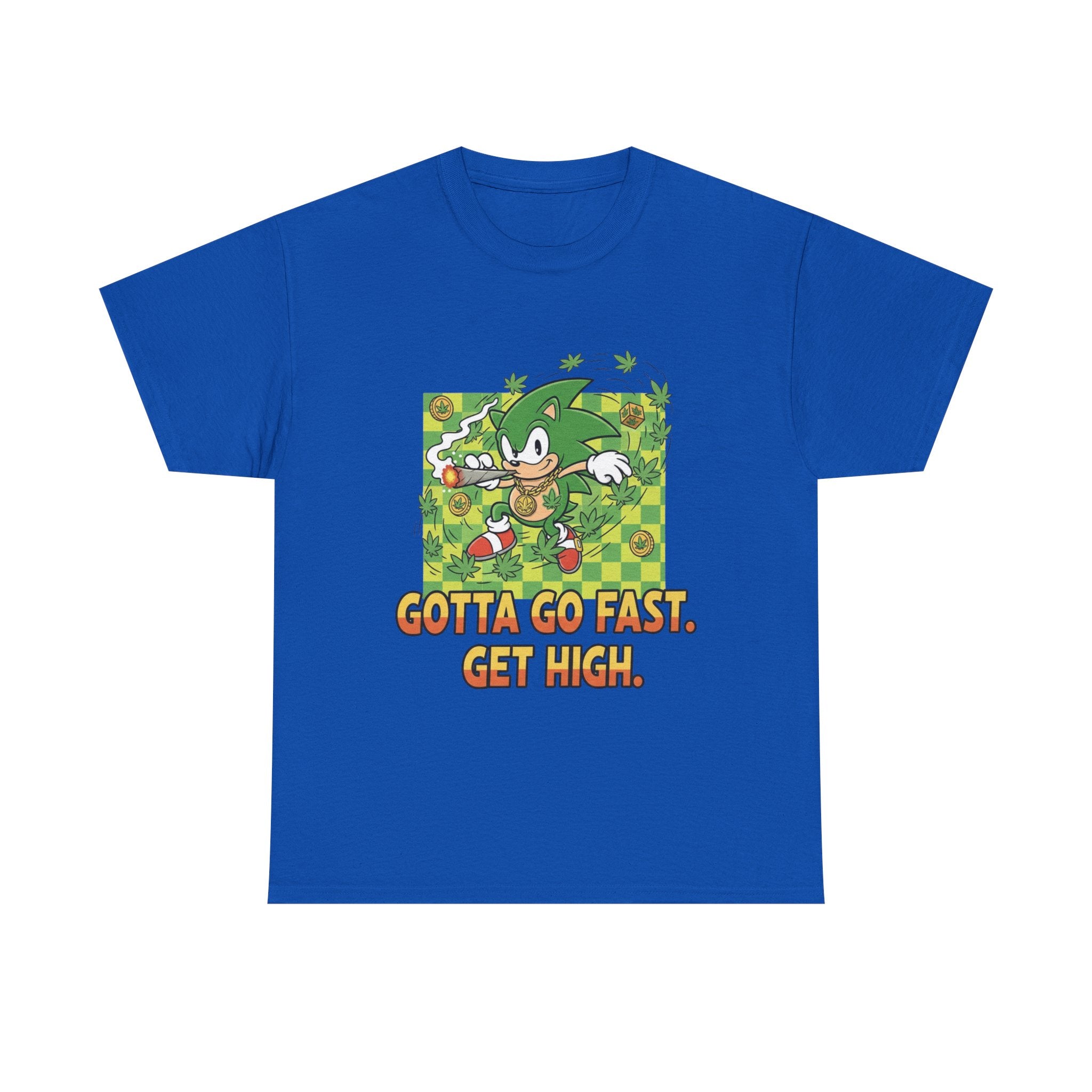 Chronic the Hedgehog Gotta Go Fast Get High Tee | Cartoon Hedgehog Stoner Graphic